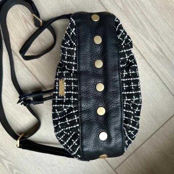 HAMMITT Cooper Small Midnight Trellis/Brushed Gold Crossbody Shoulder Bag - Picture 10 of 11